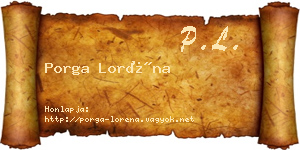 Porga Loréna névjegykártya